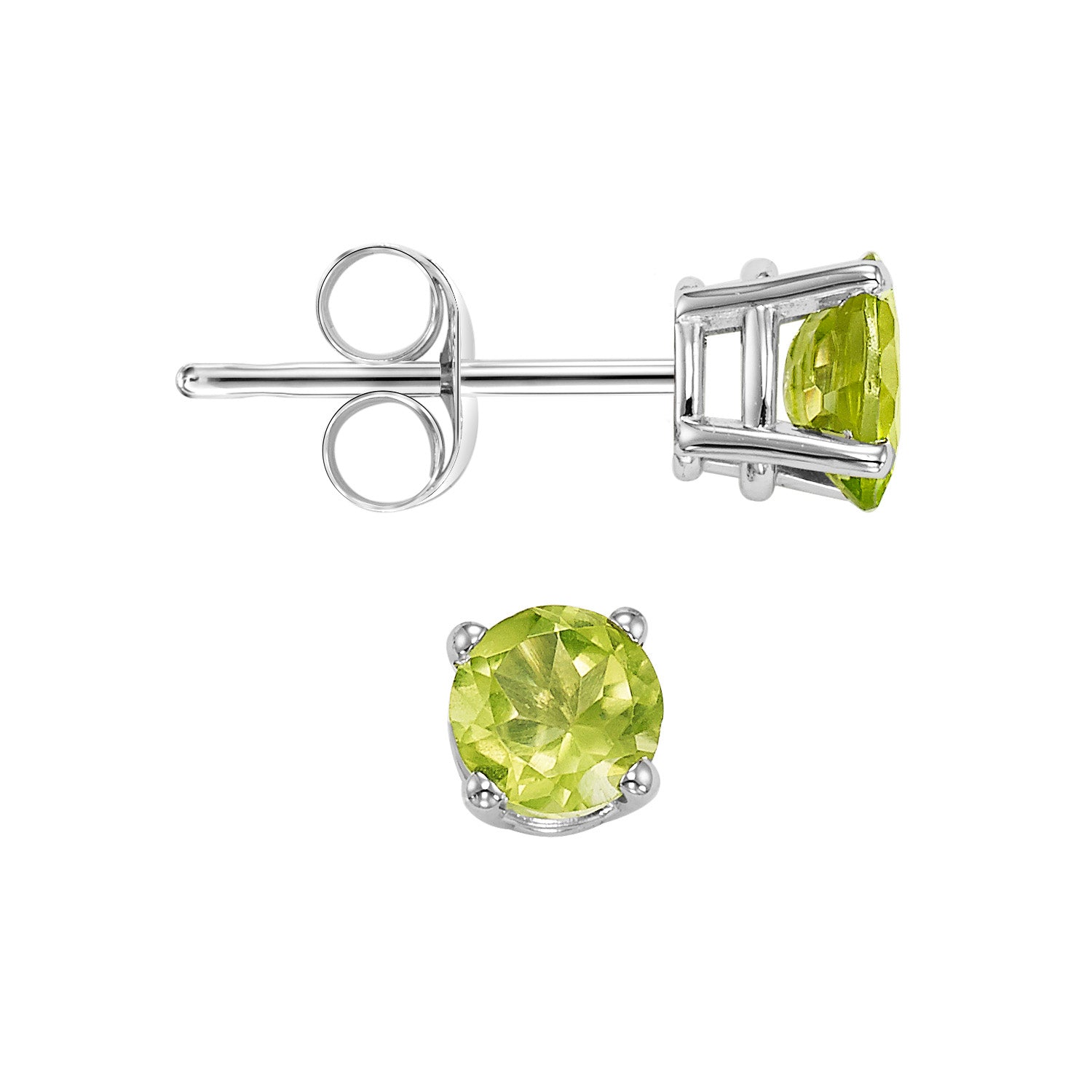 14Kt White Gold Peridot 1/2Ctw Earring