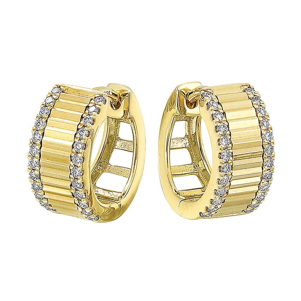 14Kt Yellow Gold Diamond 1/4Ctw Earring