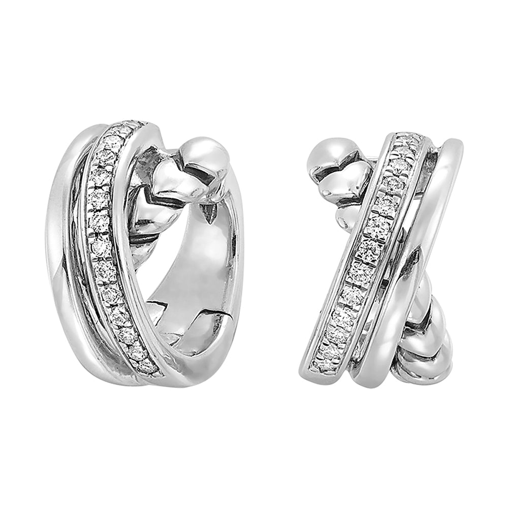 Silver Diamond 1/5Ctw Earring