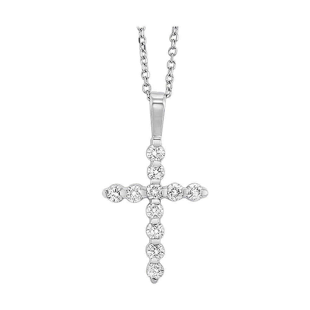 14Kt White Gold Diamond 1/2Ctw Pendant