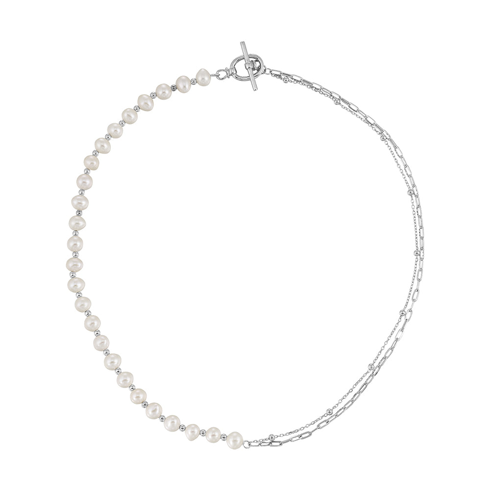 Silver Pearl Necklace