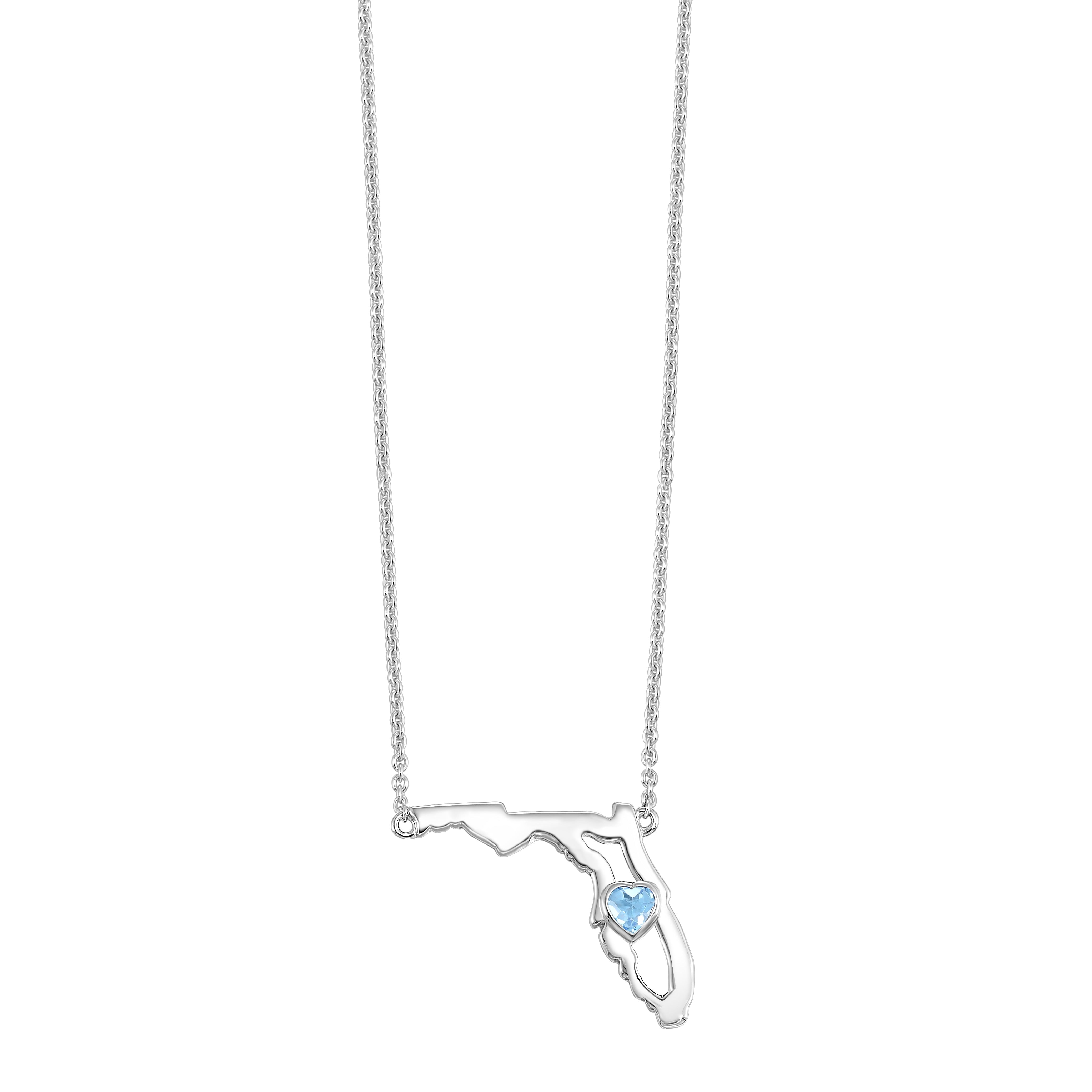 Silver Blue Topaz 1/7Ctw Pendant