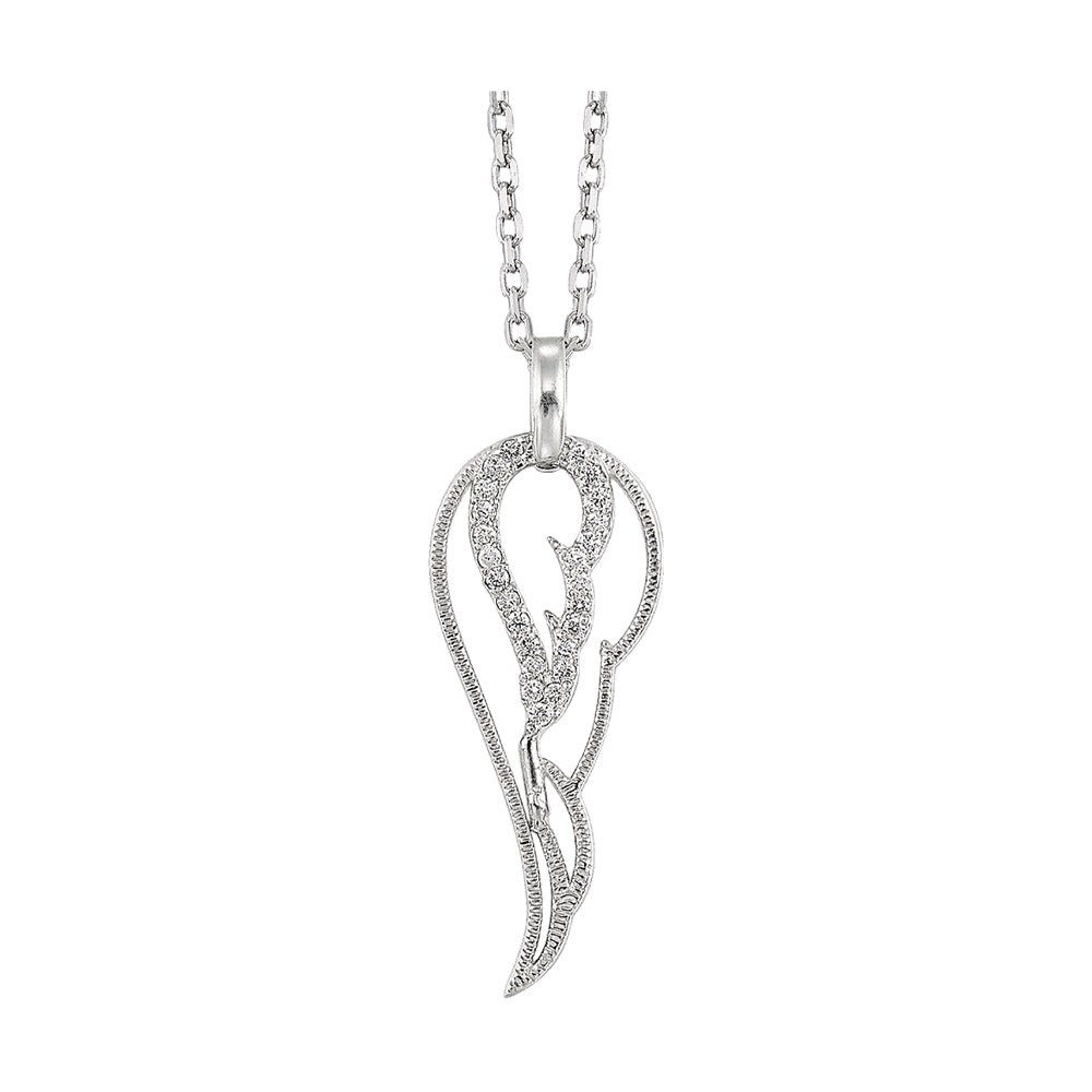 Silver Diamond 1/10Ctw Pendant