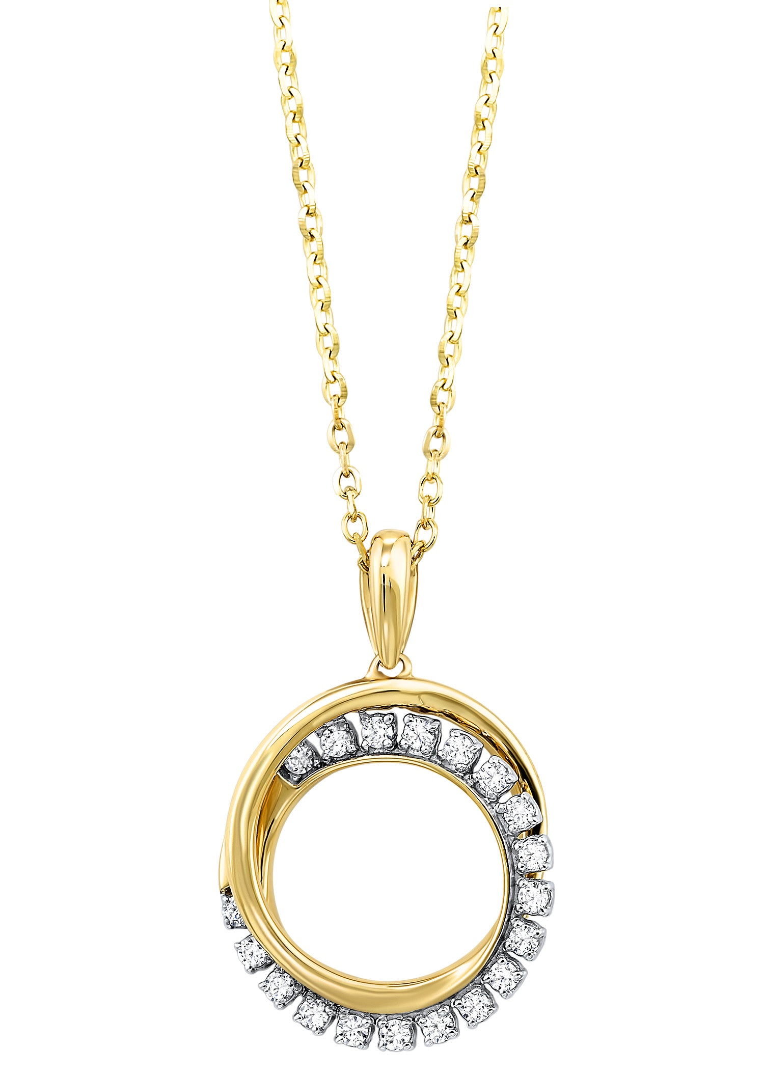 10Kt Yellow Gold Diamond 1/10Ctw Pendant