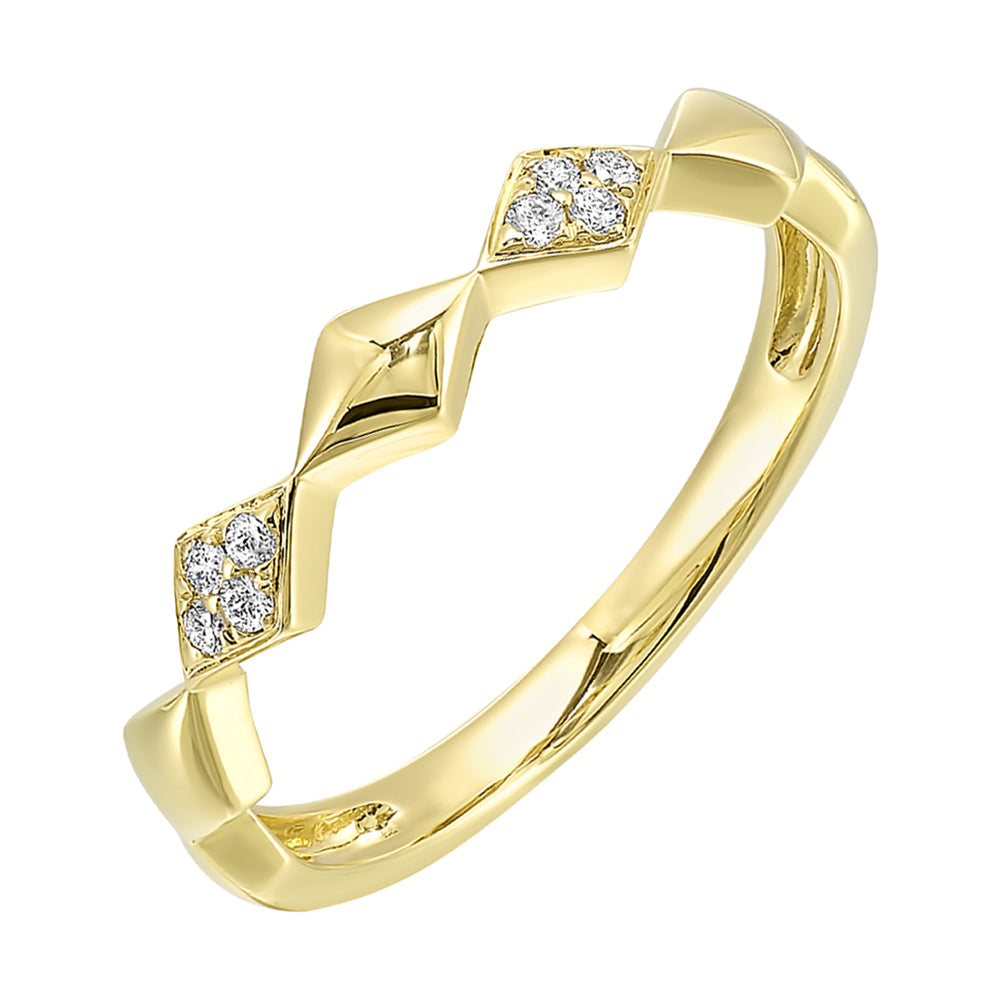 14Kt Yellow Gold Diamond 1/20Ctw Ring