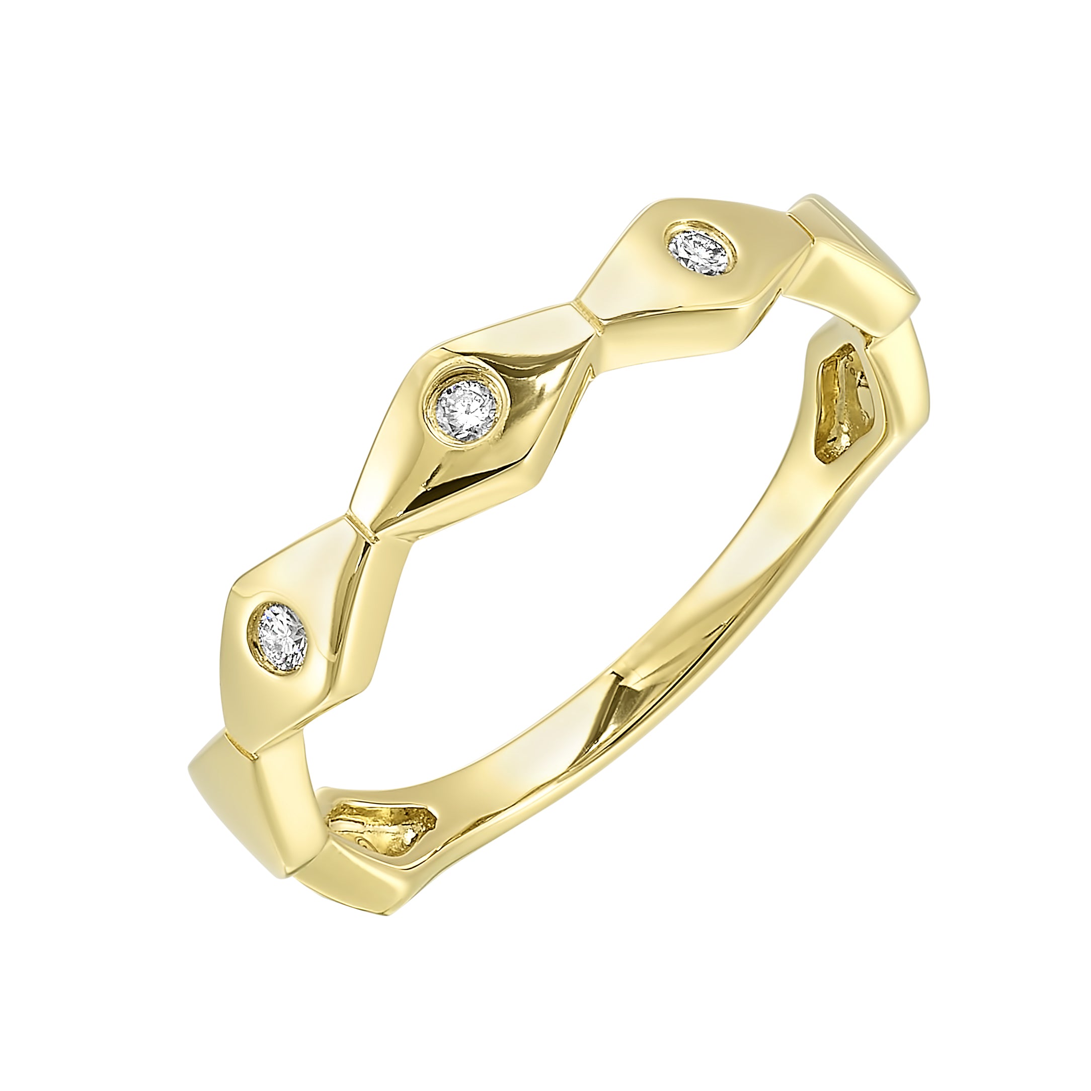 14Kt Yellow Gold Diamond 1/20Ctw Ring