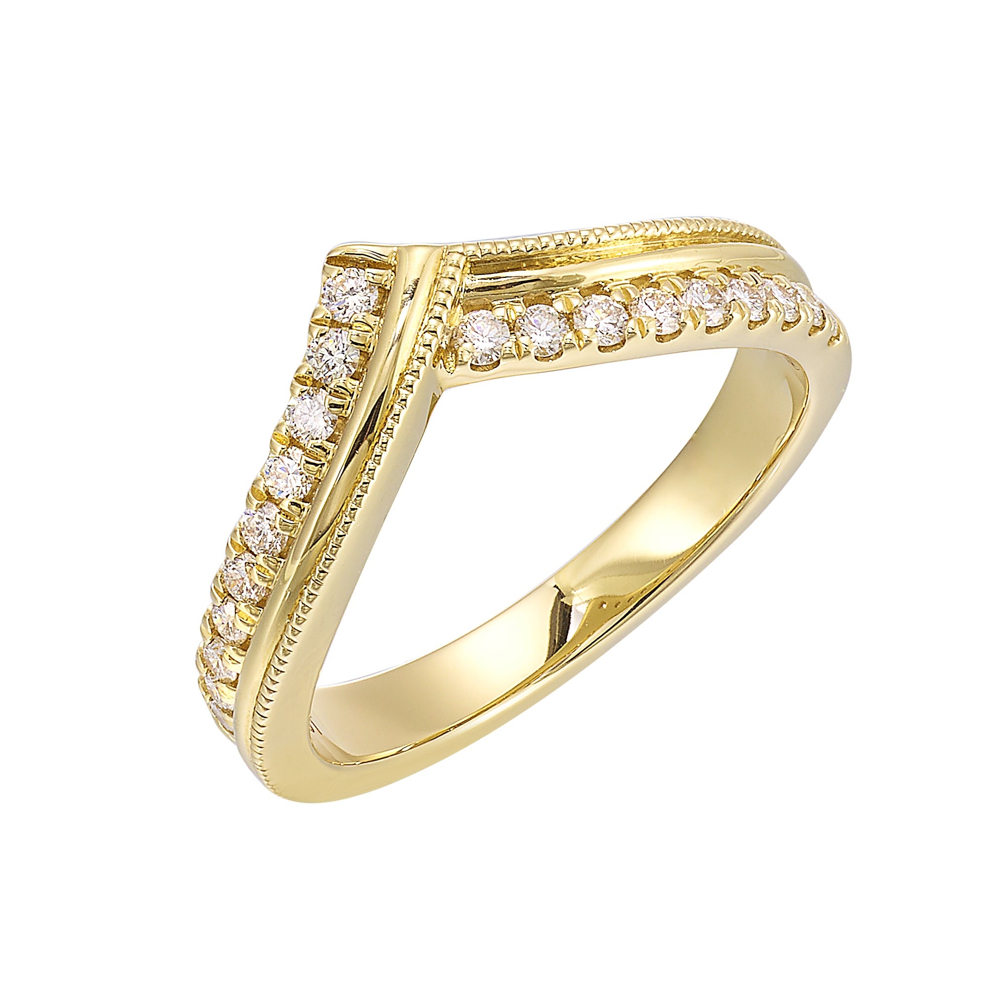 14Kt Yellow Gold Diamond 1/4Ctw Ring