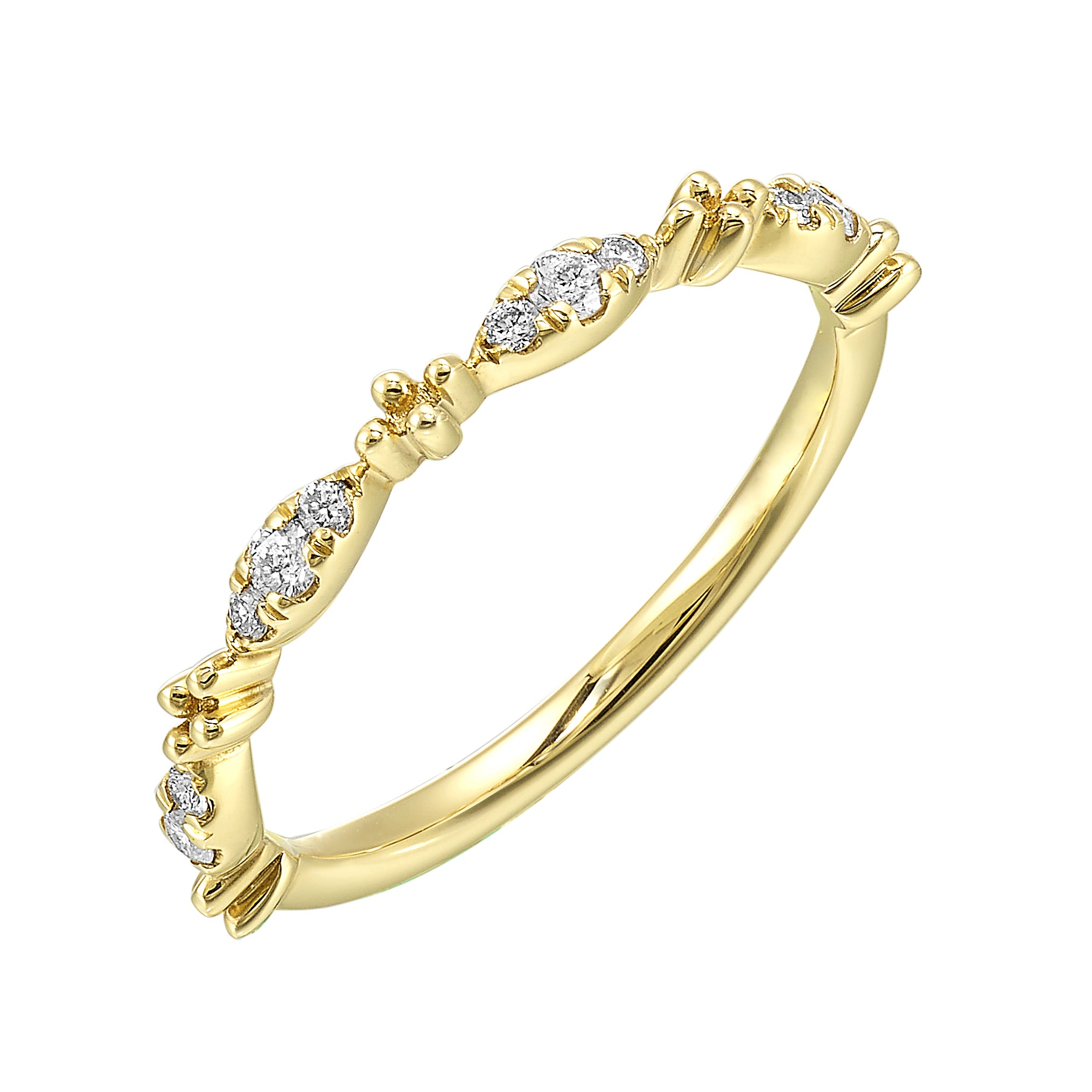 14Kt Yellow Gold Diamond 1/7Ctw Ring