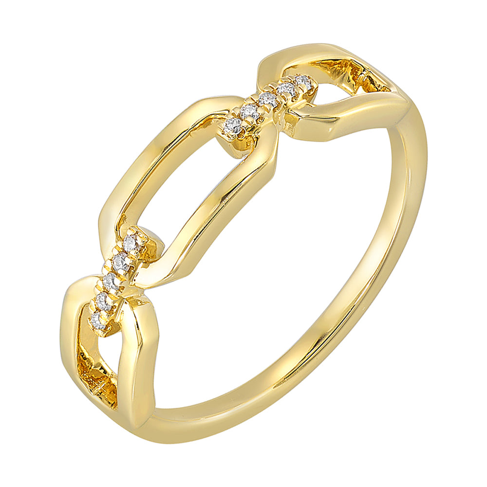 14Kt Yellow Gold Diamond 1/25Ctw Ring