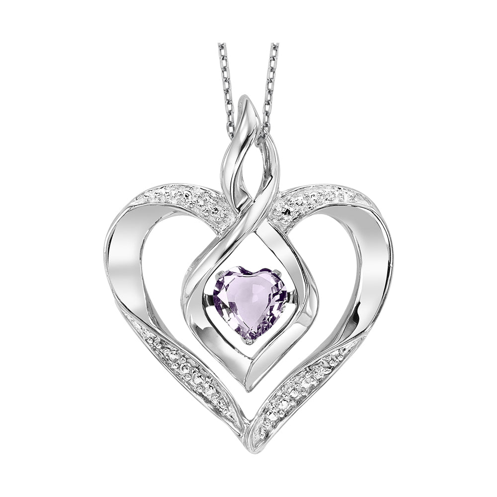 Silver Syn Alexandrite 1/4Ctw Pendant