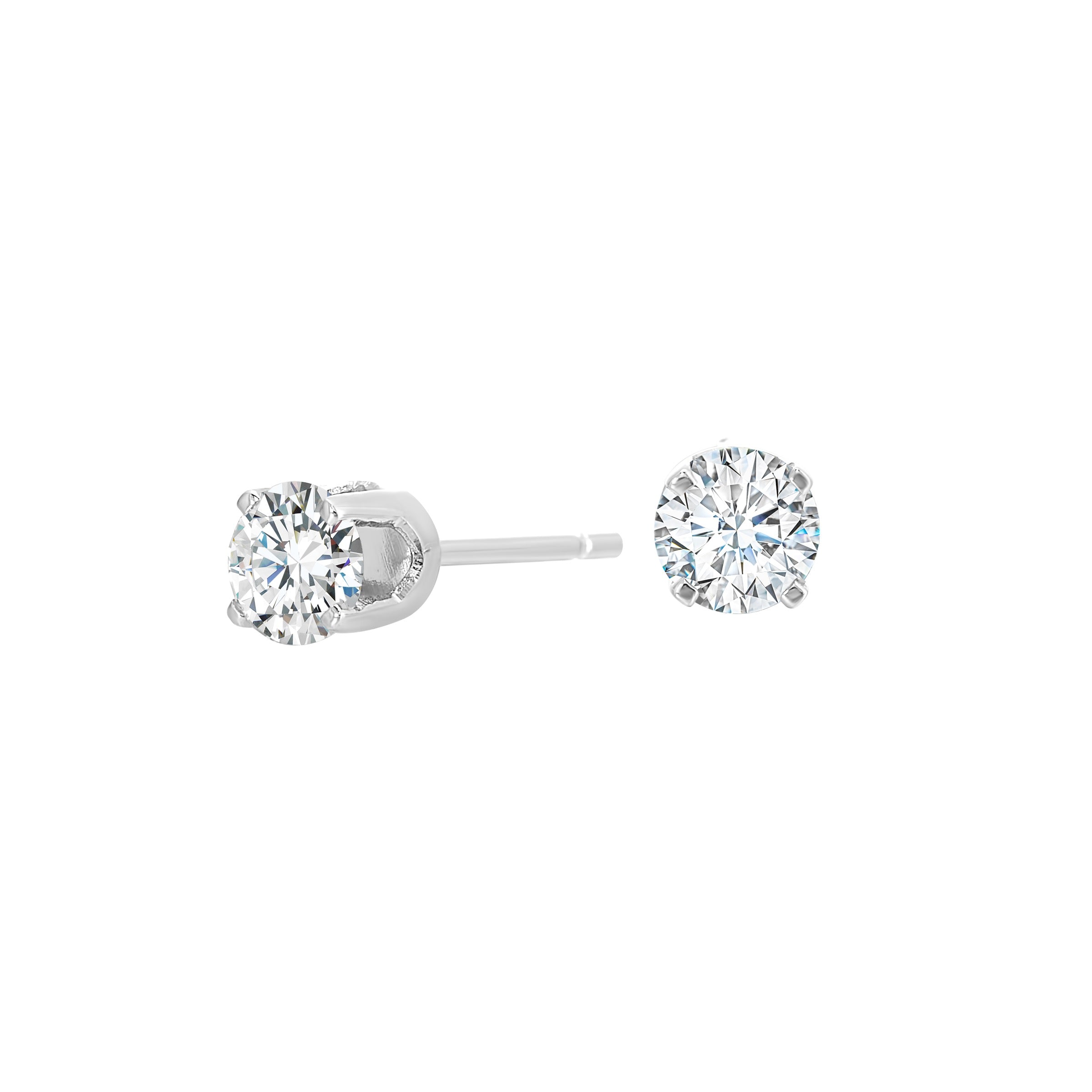 14Kt White Gold Diamond 1/2Ctw Earring