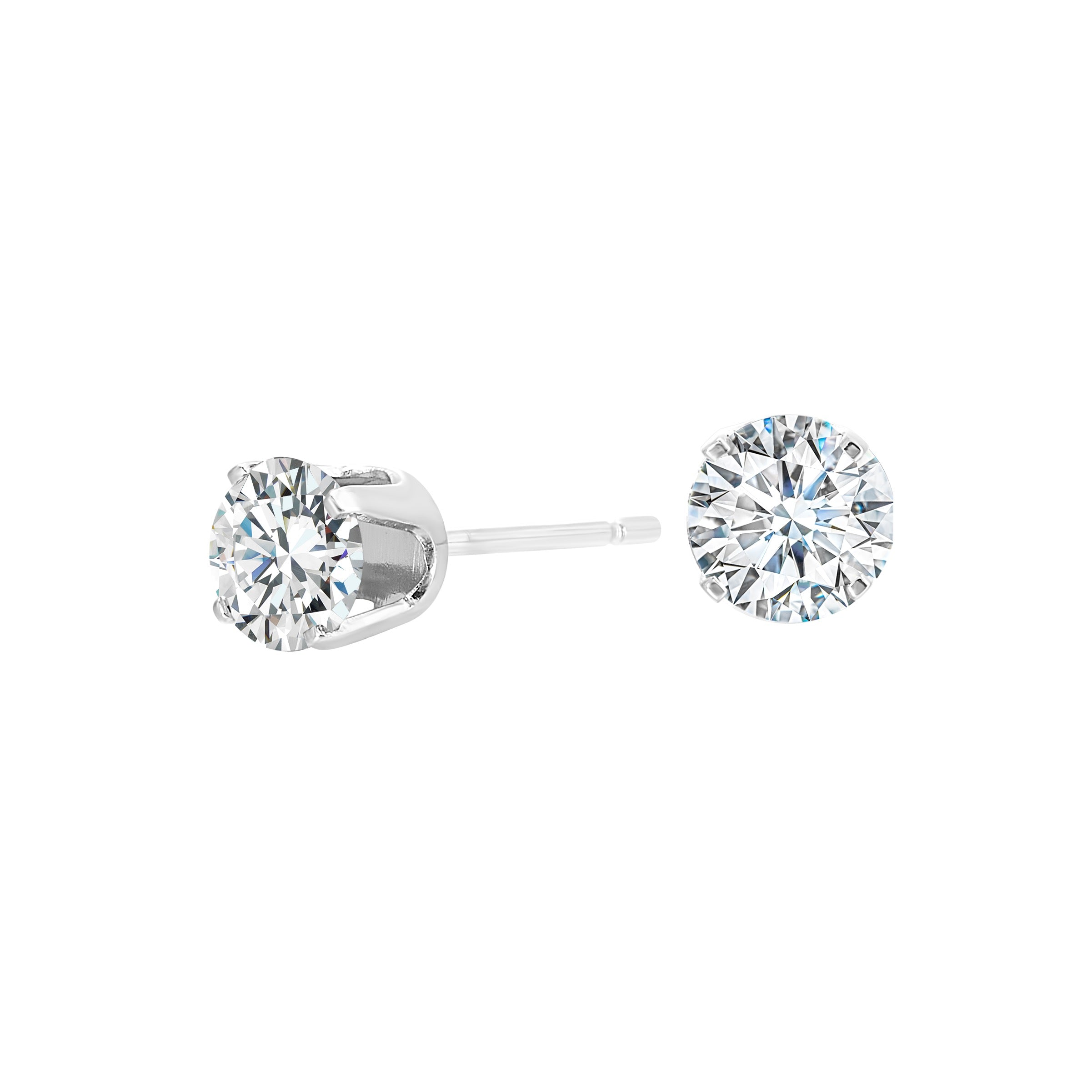 14Kt White Gold Diamond 3/4Ctw Earring