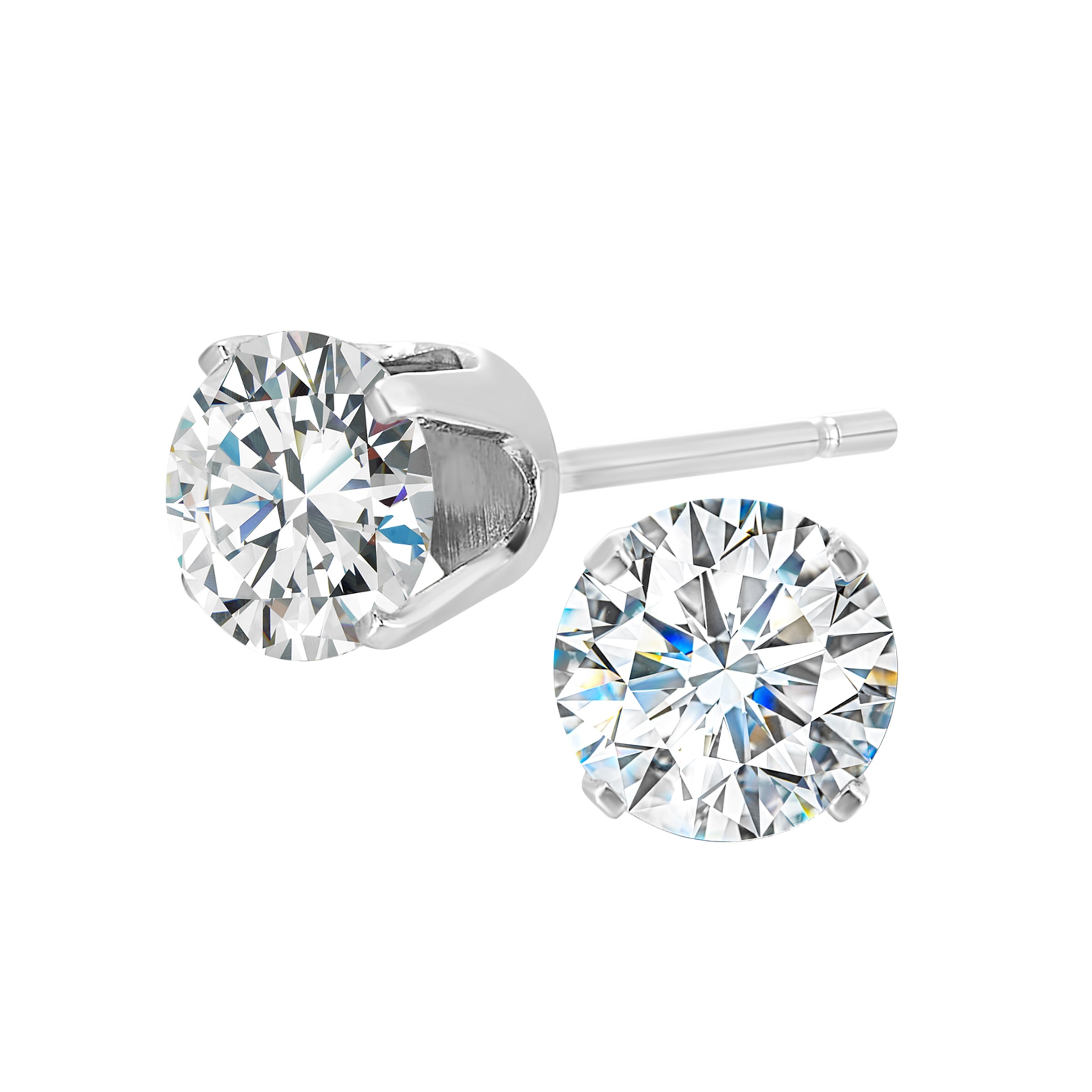 14Kt White Gold Diamond 1Ctw Earring