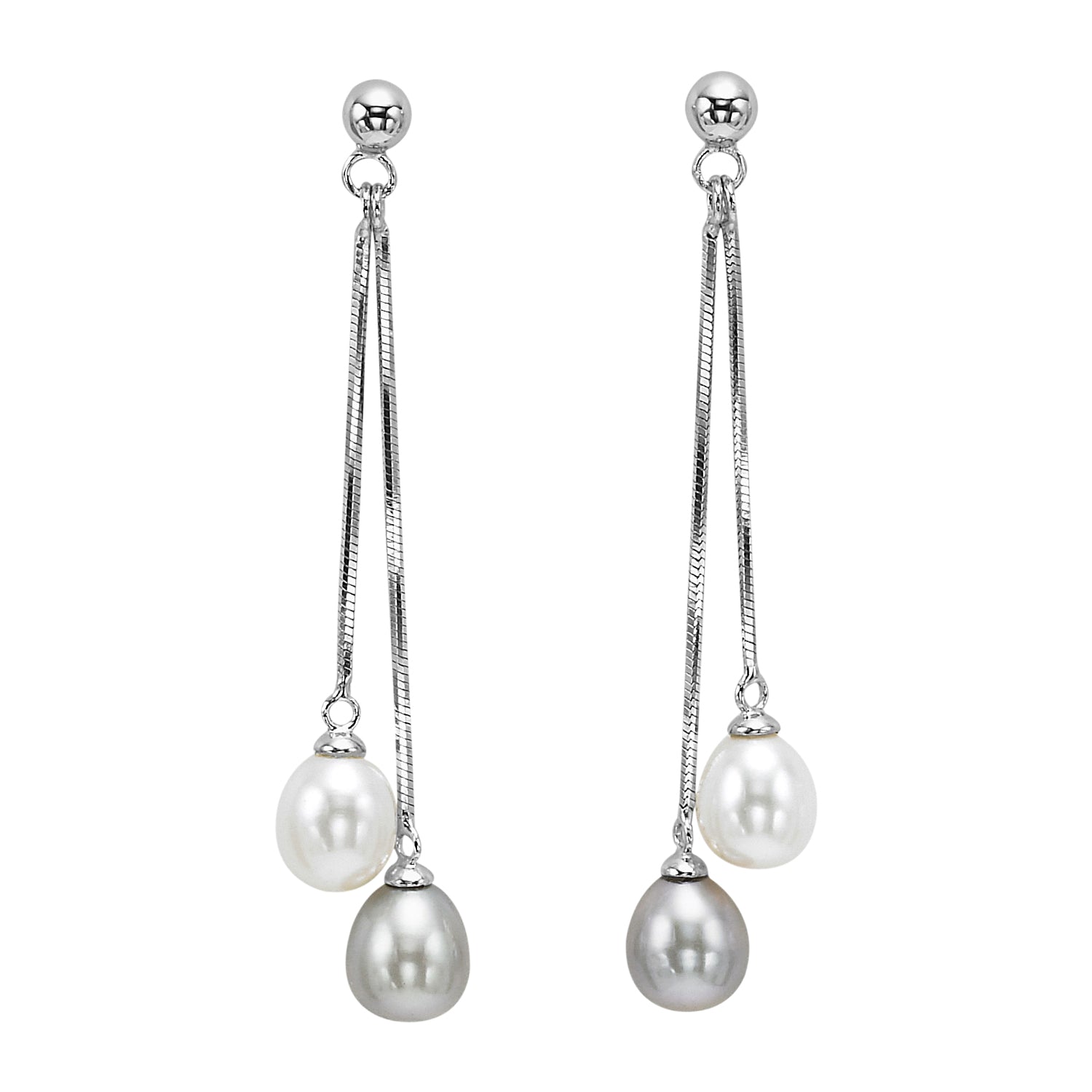Silver Pearl Earring