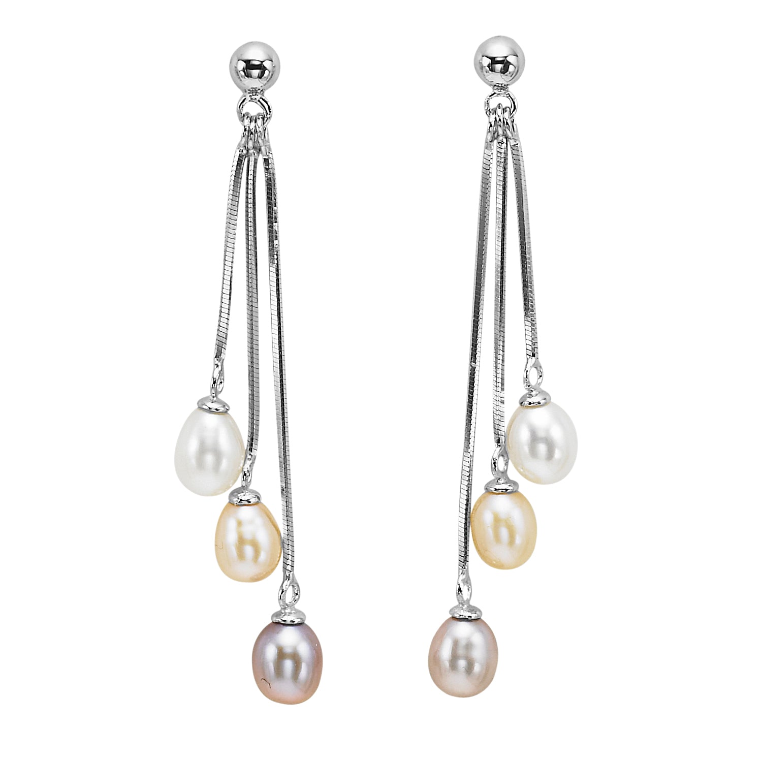 Silver Pearl Earring