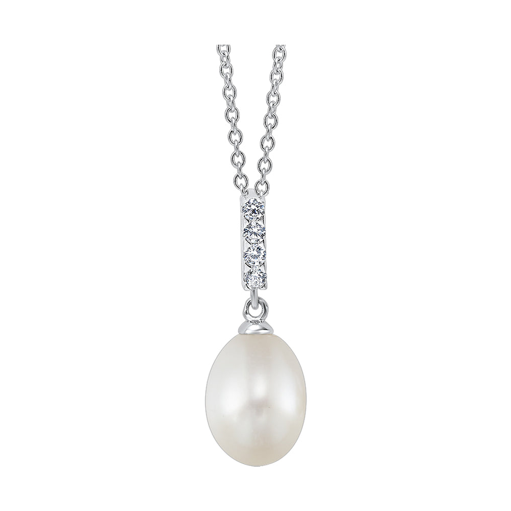 Silver Pearl 1 1/5Ctw Pendant