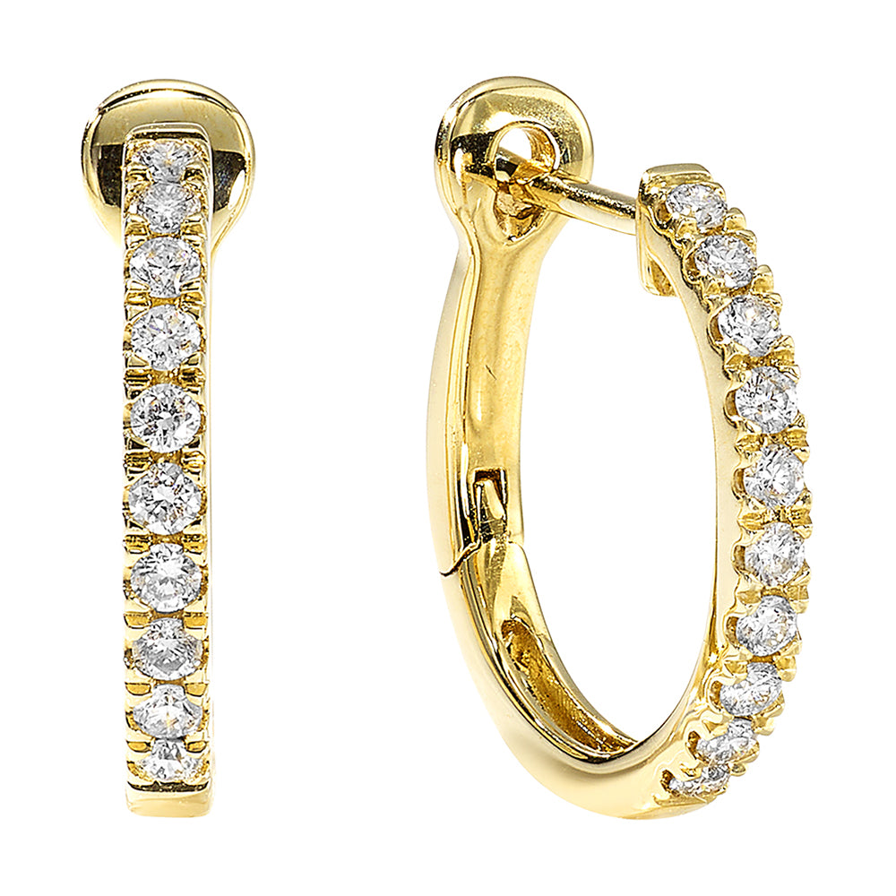 14Kt Yellow Gold Diamond 1/5Ctw Earring