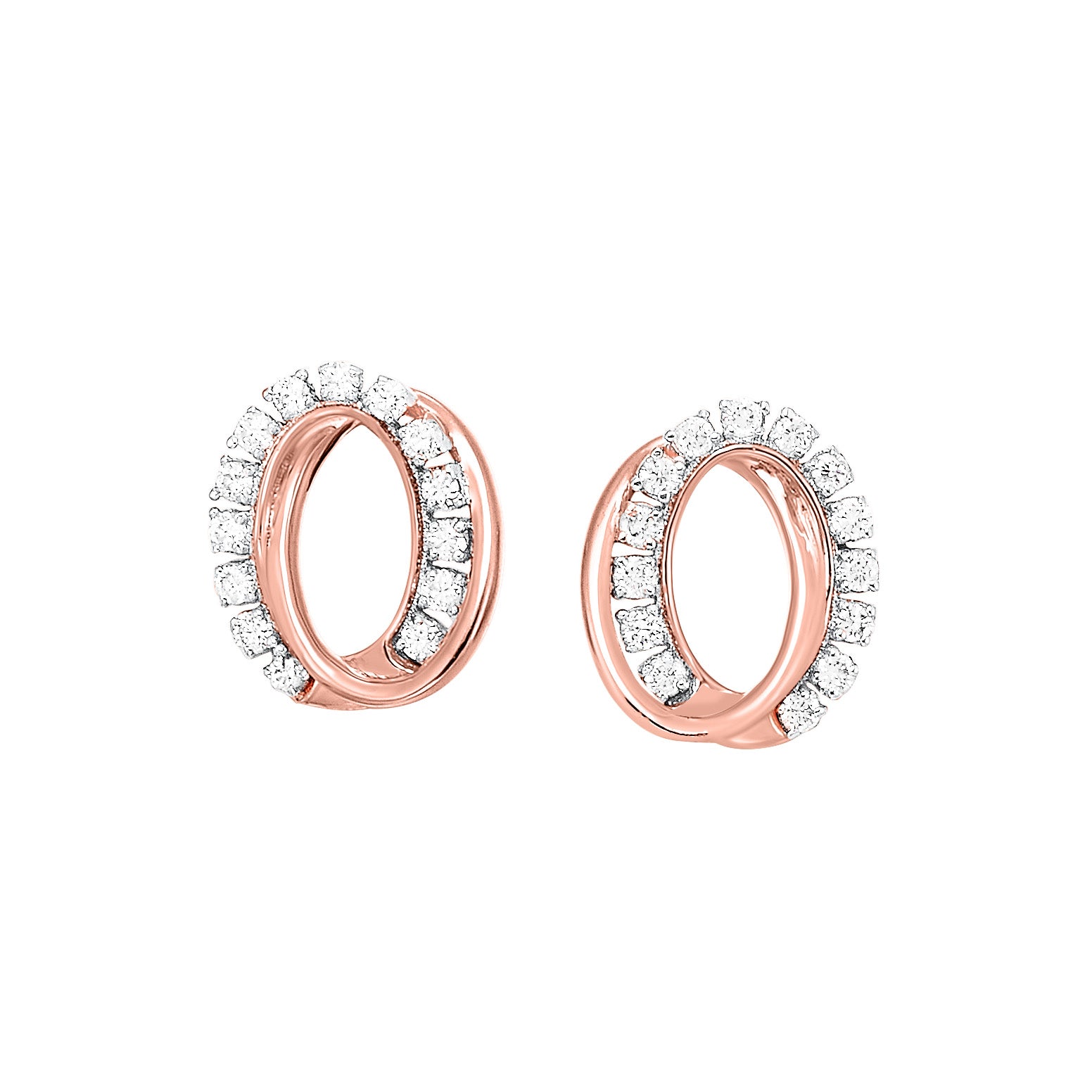 10Kt Rose Gold Diamond 1/8Ctw Earring