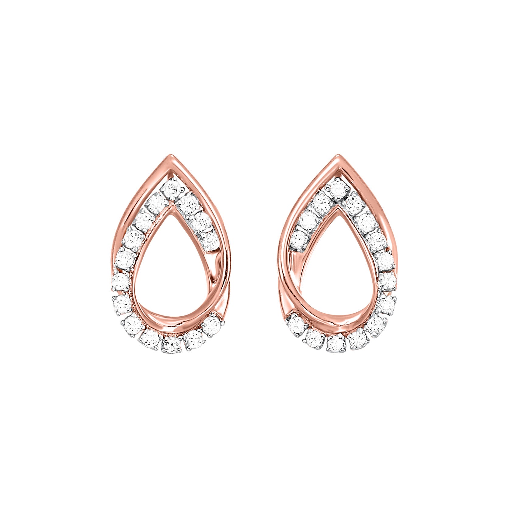 10Kt Rose Gold Diamond 1/6Ctw Earring