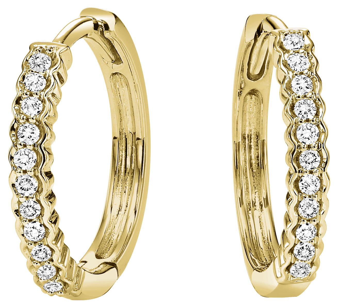 10Kt Yellow Gold Diamond 1/8Ctw Earring