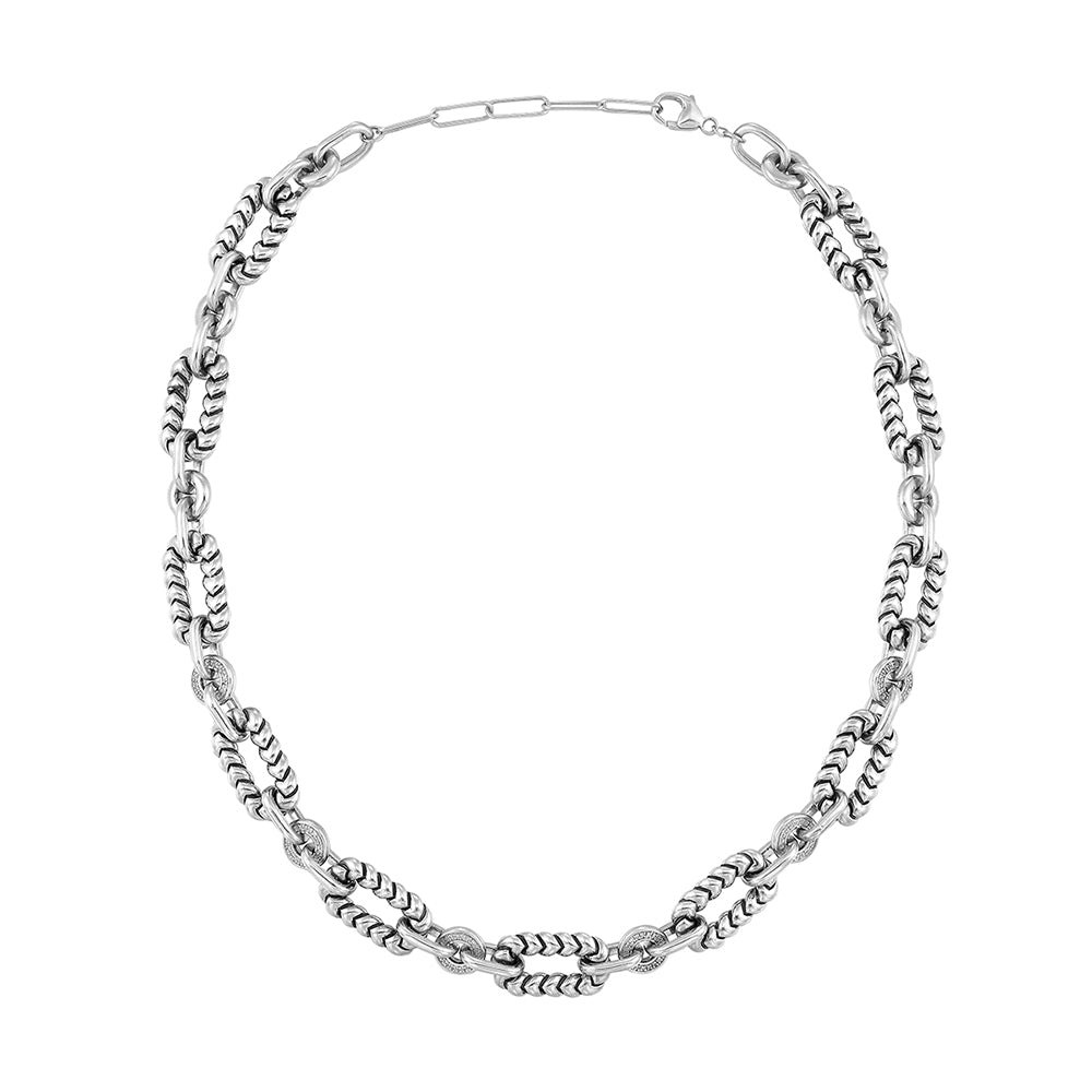 Silver Diamond 1/4Ctw Necklace