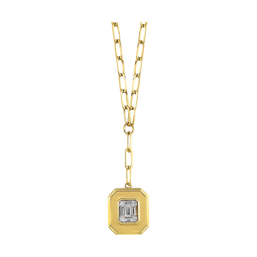 14Kt Yellow Gold Diamond 1/7Ctw Necklace