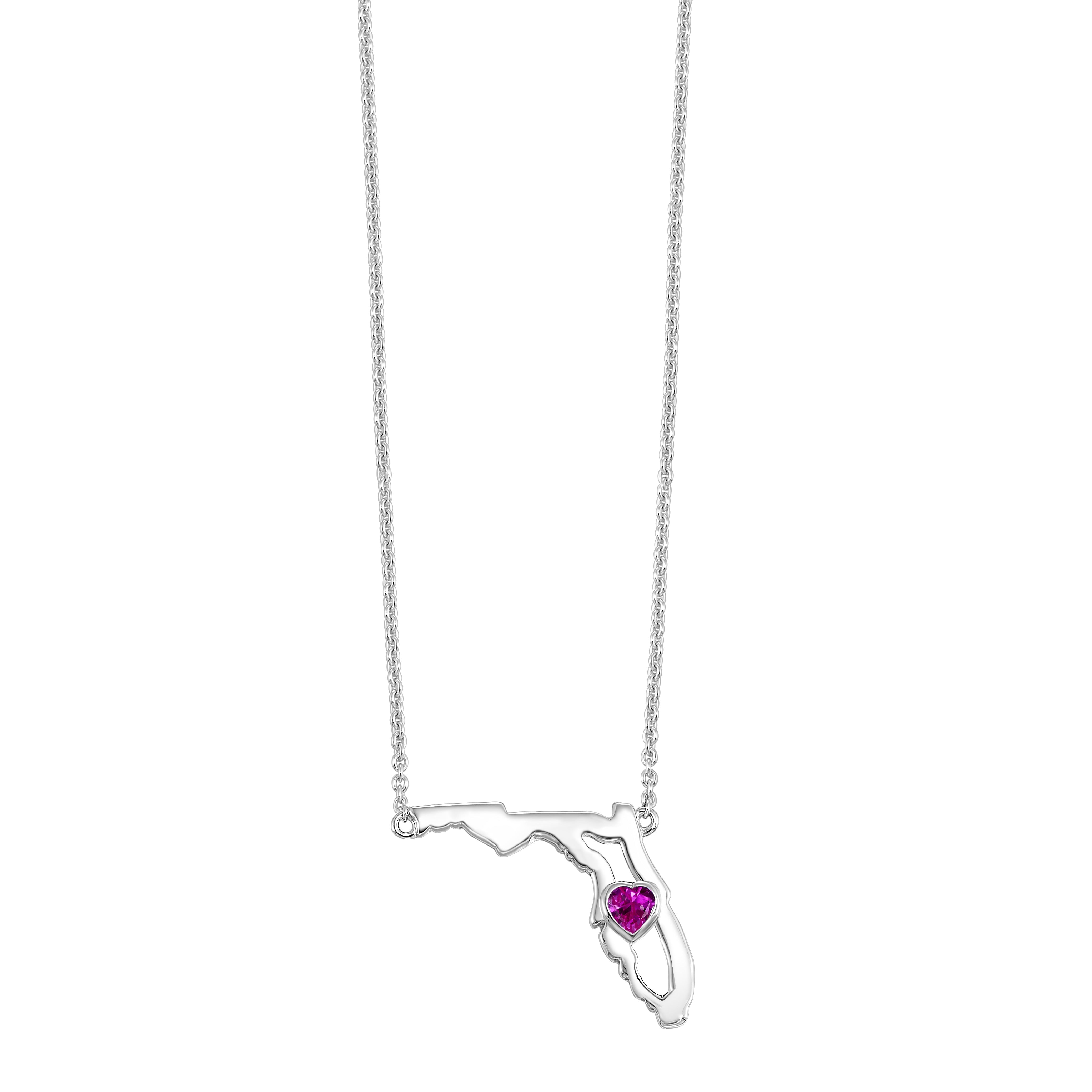 Silver Pink Tourmaline 1/7Ctw Pendant