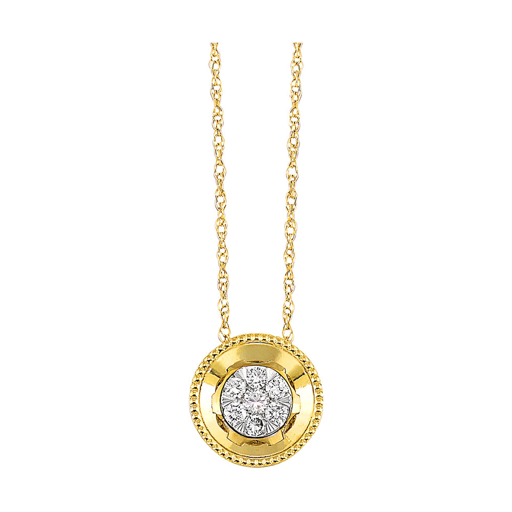 14Kt Yellow Gold Diamond 1/10Ctw Pendant