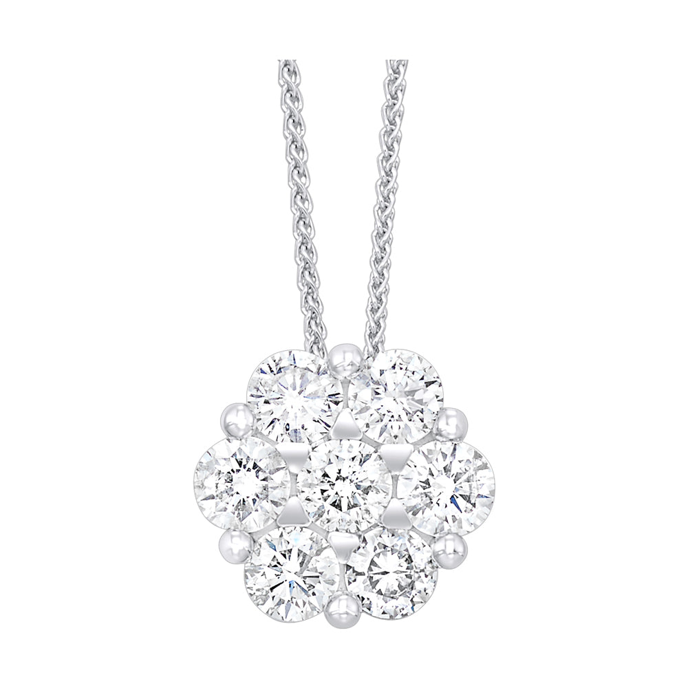 14Kt White Gold Diamond 1/10Ctw Pendant