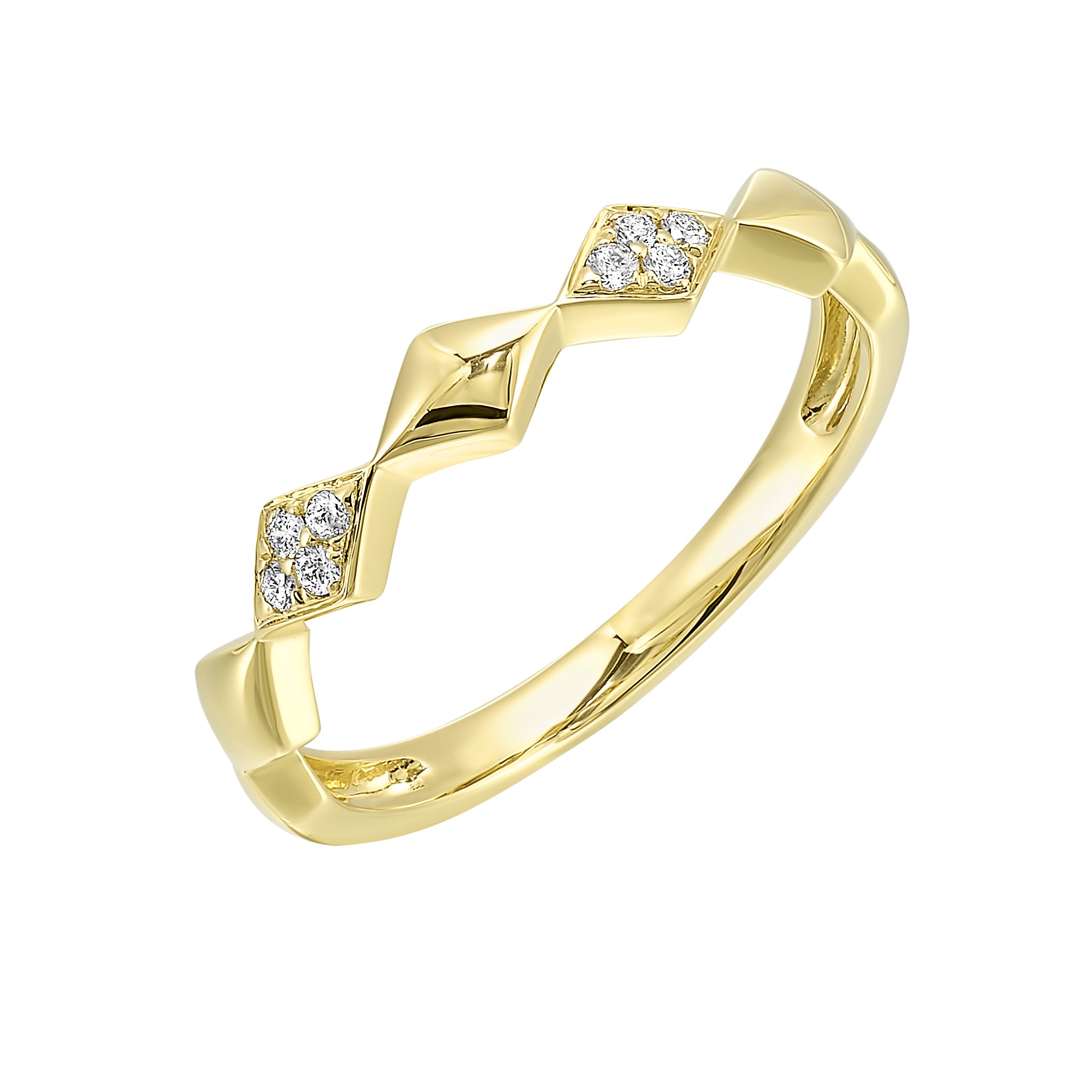 14Kt Yellow Gold Diamond 1/20Ctw Ring