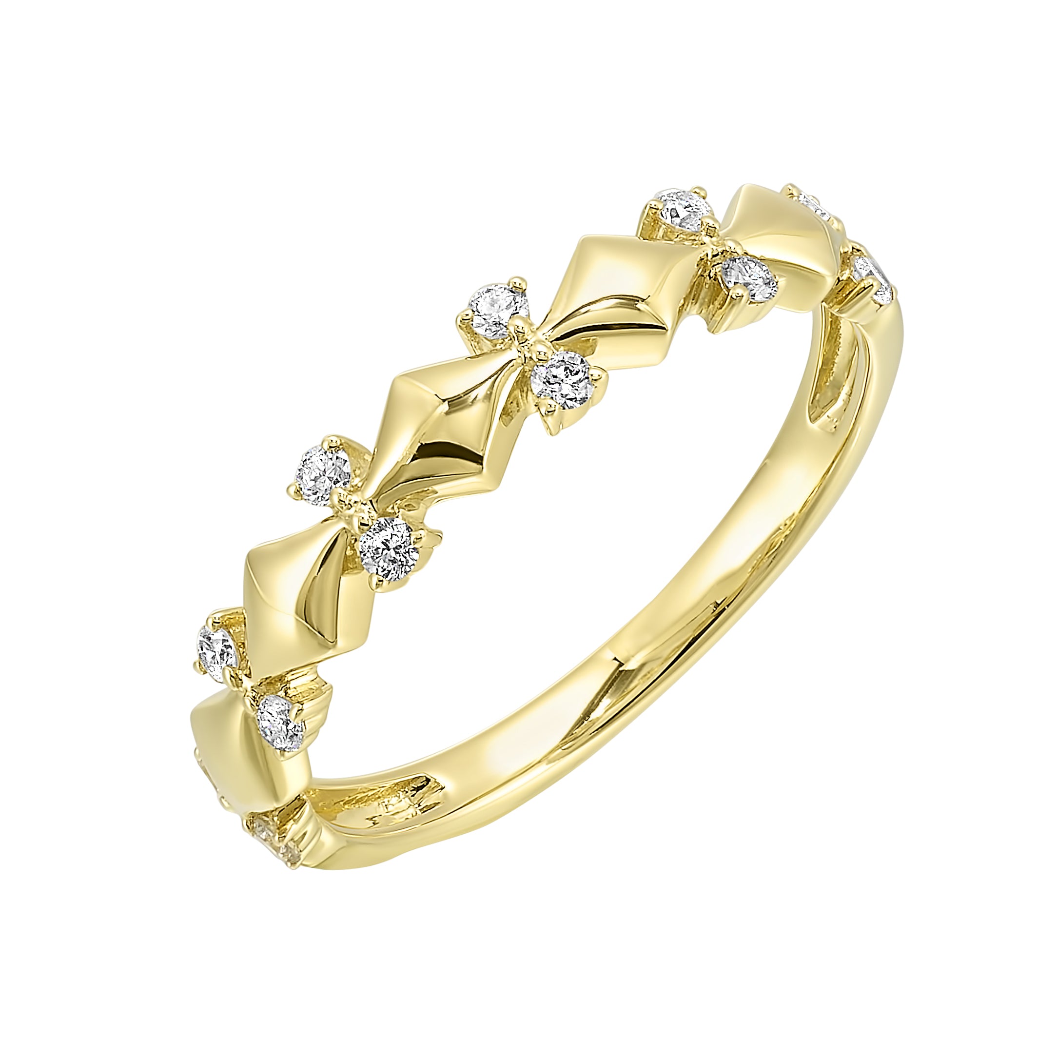14Kt Yellow Gold Diamond 1/7Ctw Ring