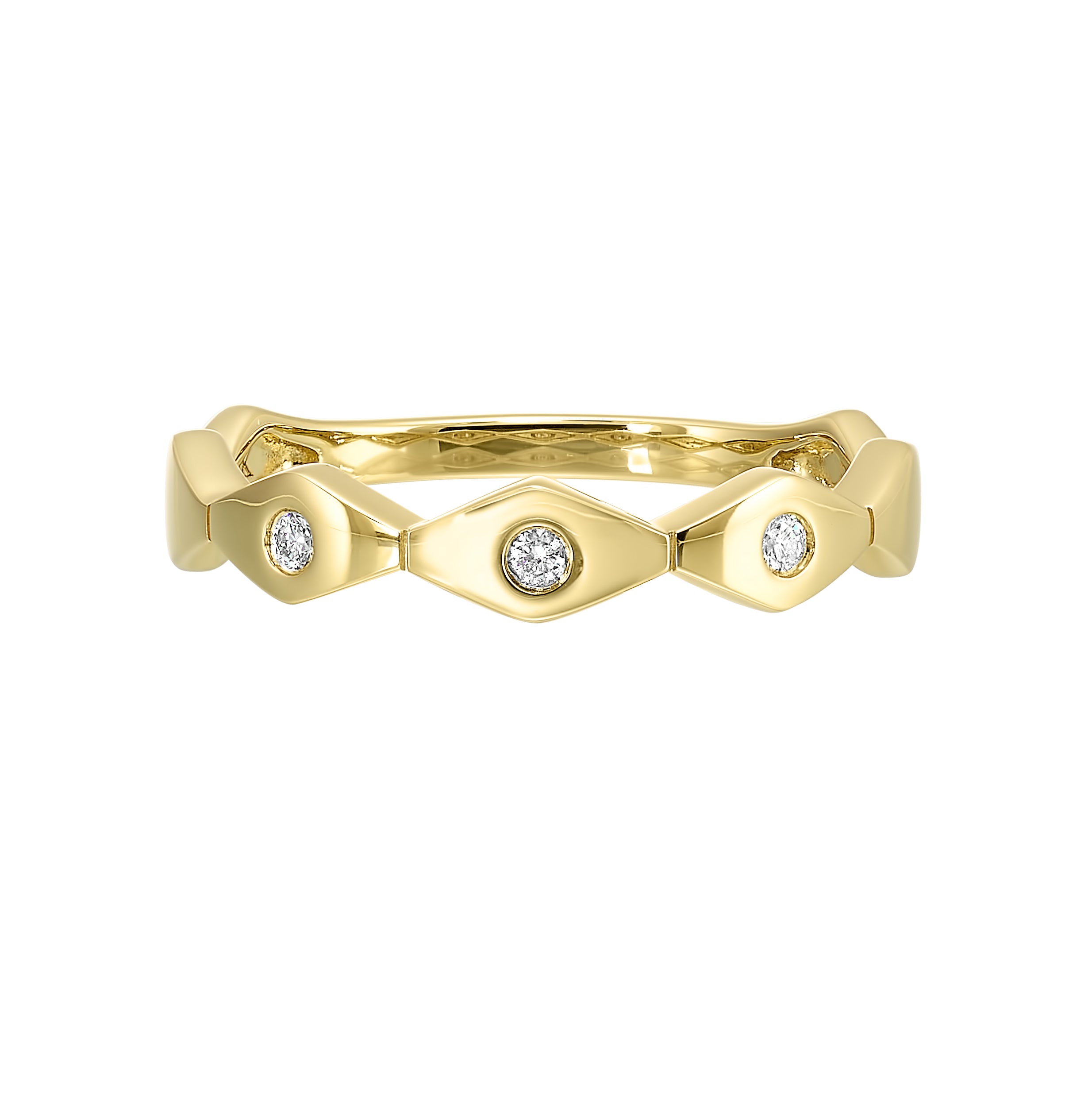 14Kt Yellow Gold Diamond 1/20Ctw Ring