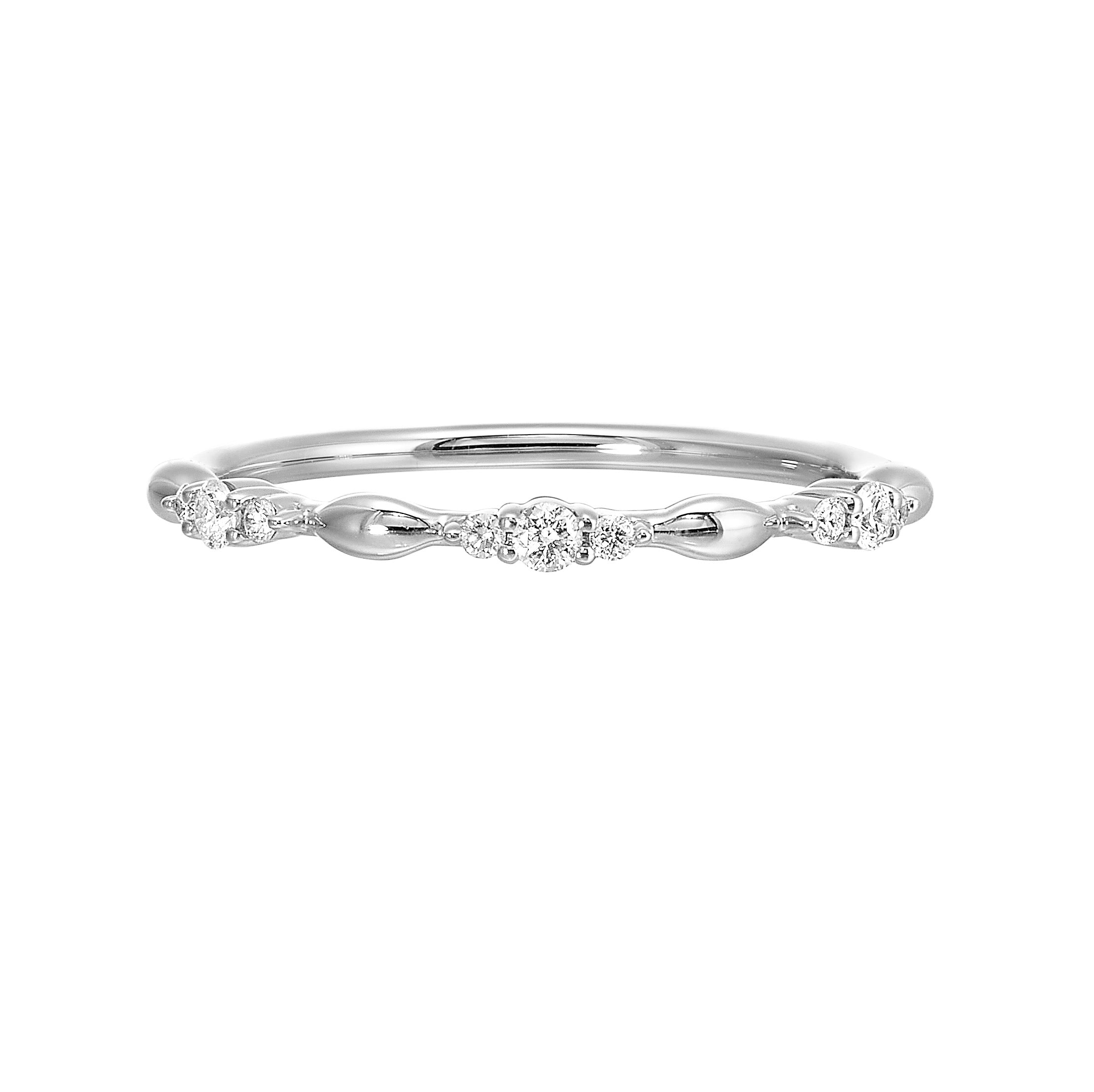 14Kt White Gold Diamond 1/8Ctw Ring
