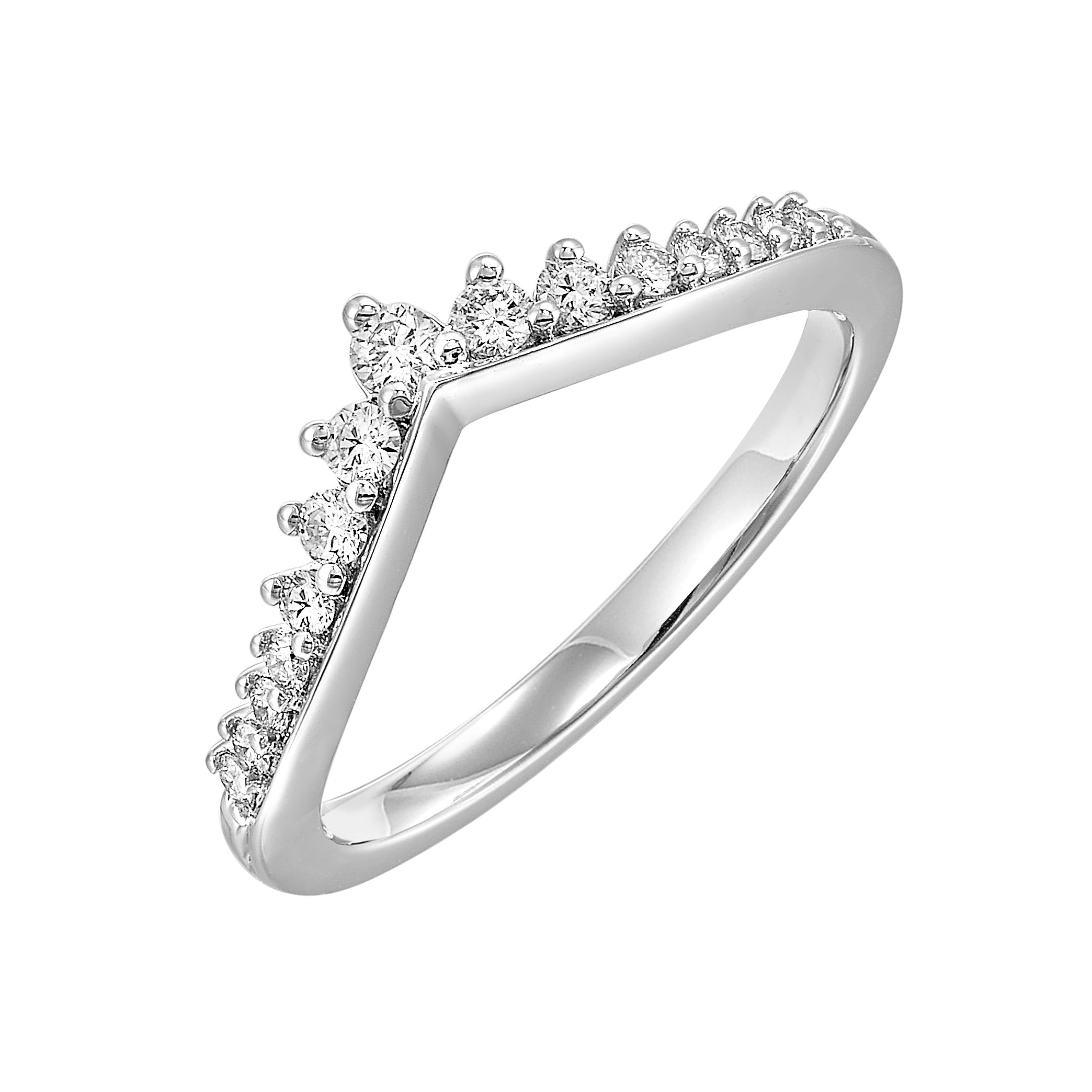 14Kt White Gold Diamond 1/4Ctw Ring