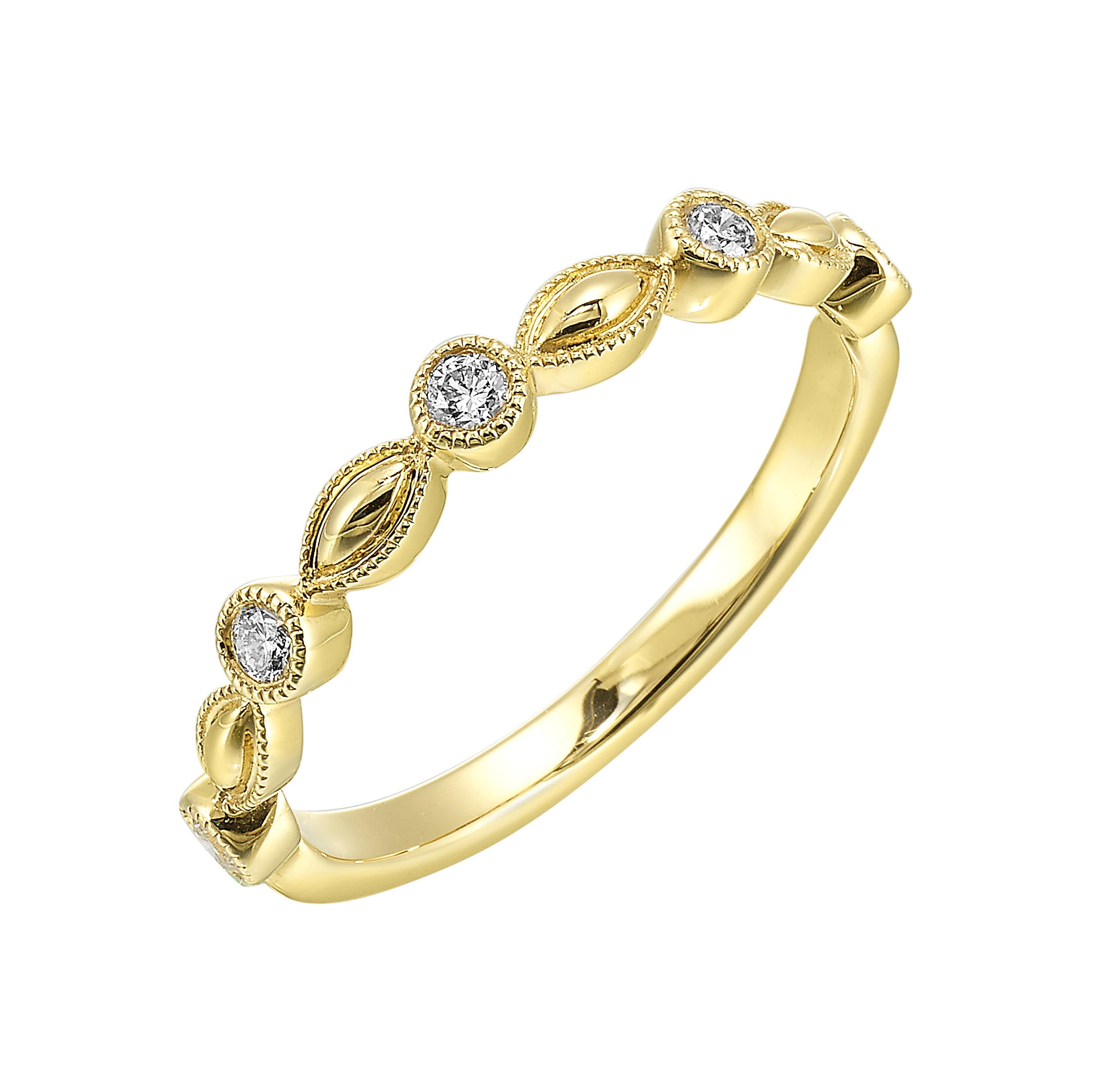 14Kt Yellow Gold Diamond 1/7Ctw Ring