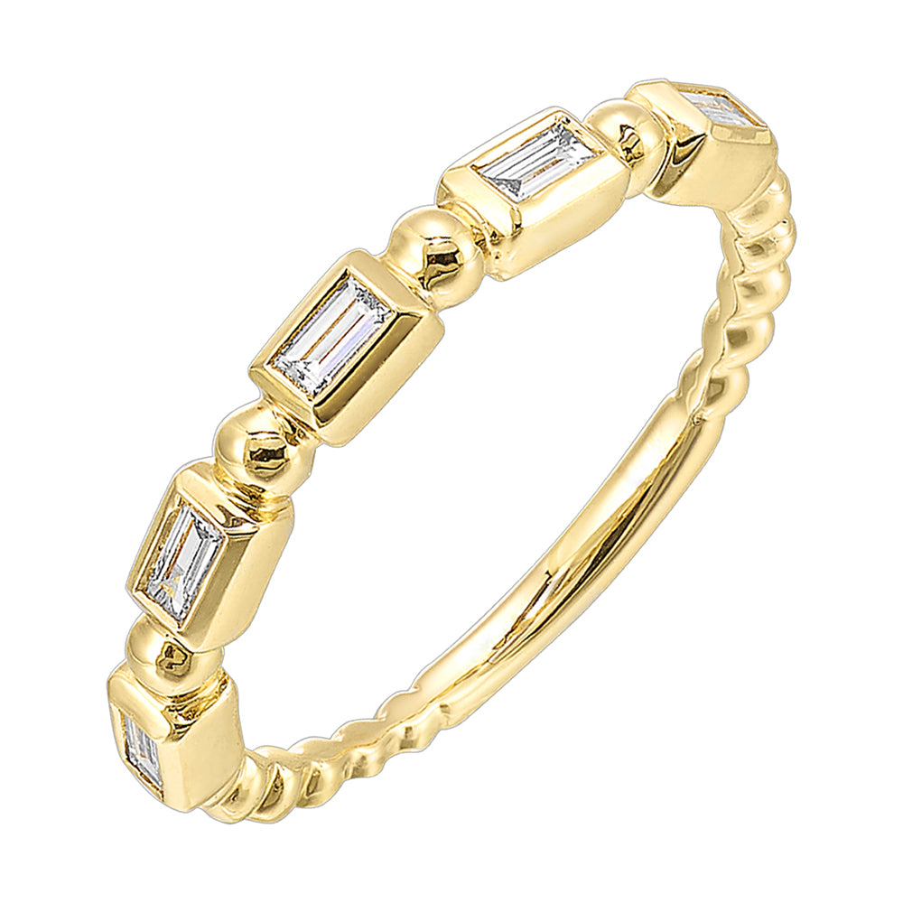 14Kt Yellow Gold Diamond 1/6Ctw Ring