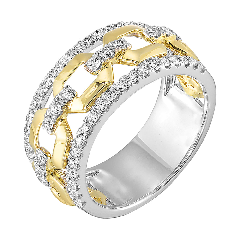 14Kt White Yellow Gold Diamond 1/2Ctw Ring