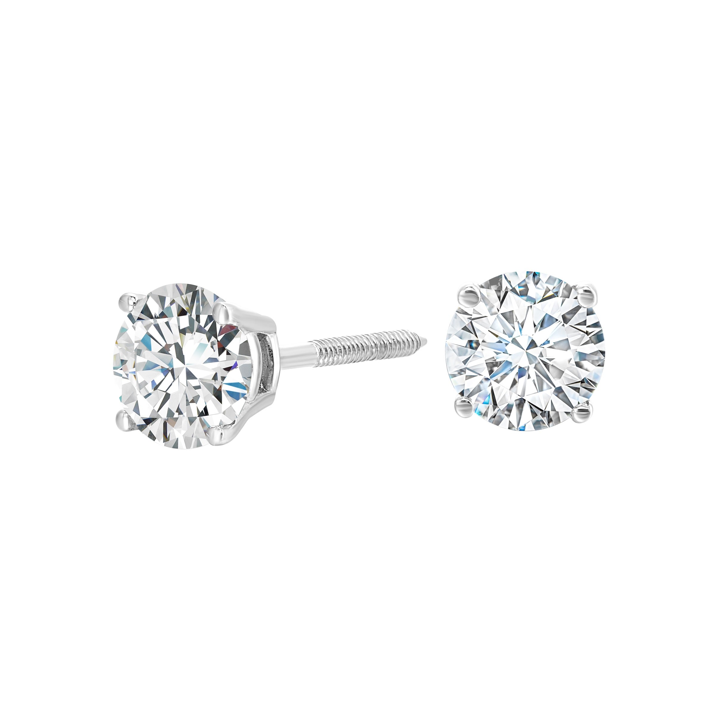 14Kt White Gold Diamond 1 1/2Ctw Earring
