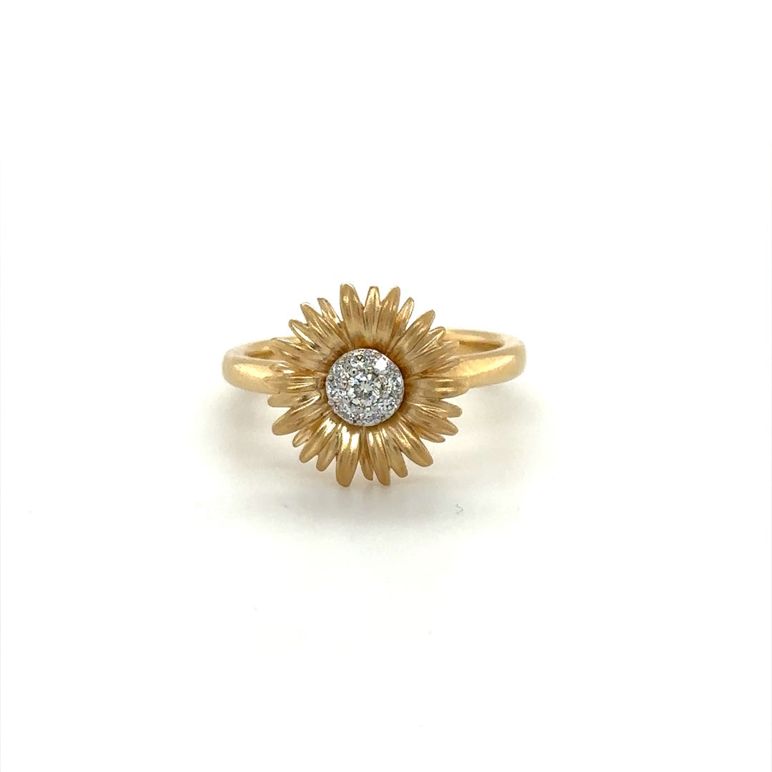 14ky Flower Diamond Ring