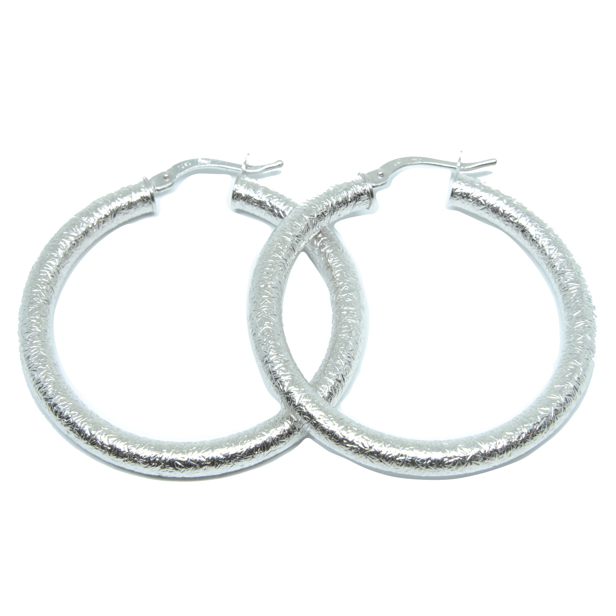 Hoop Earrings in 14k White Gold