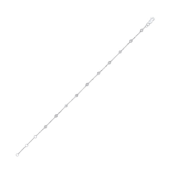 14Kt White Gold Diamond (1/2Ctw) Bracelet