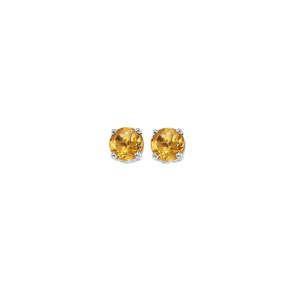 14Kt White Gold Citrine (1/2 Ctw) Earring