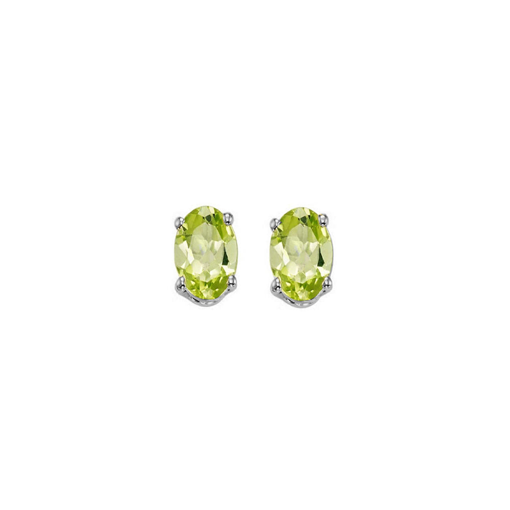 14Kt White Gold Peridot (1/2 Ctw) Earring