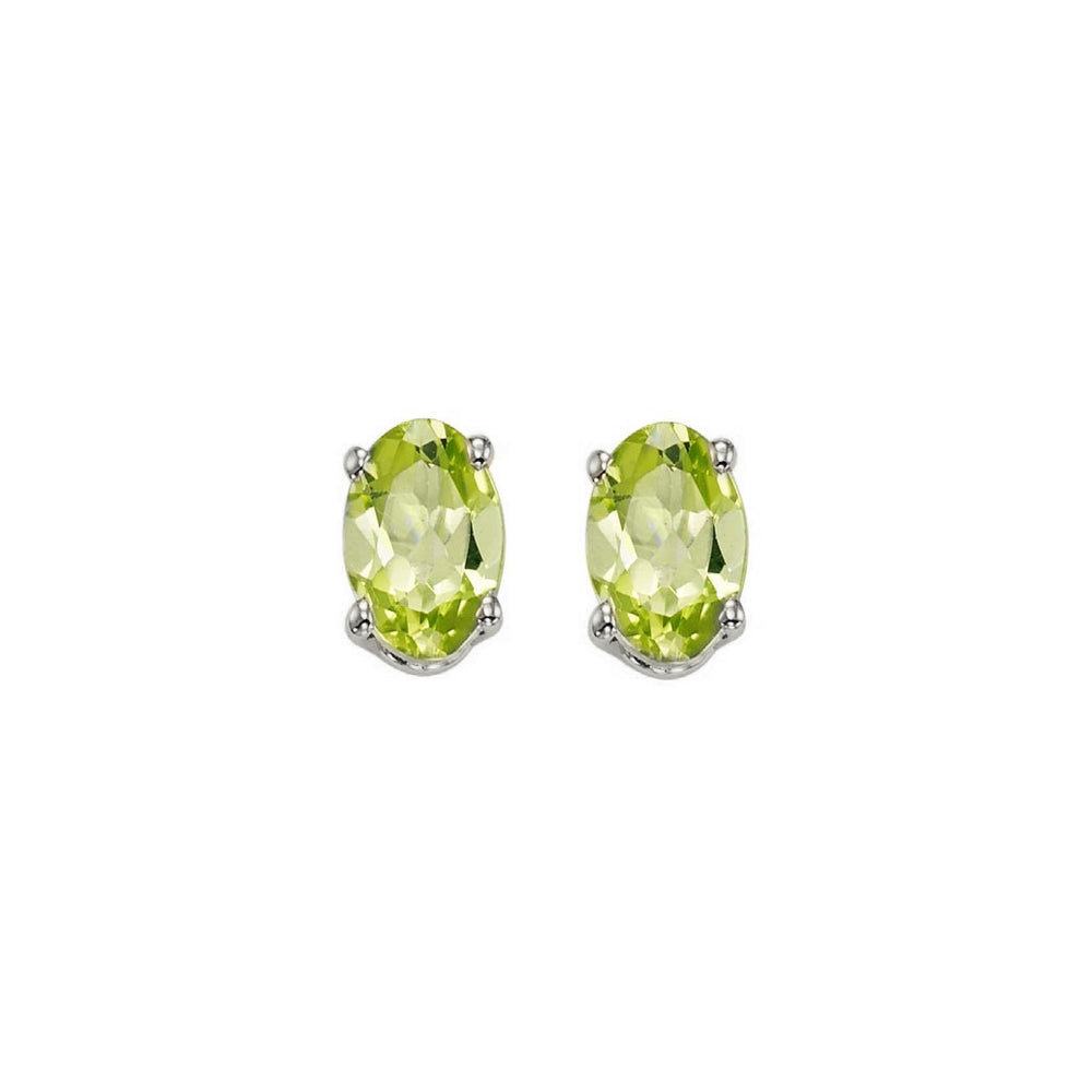 14Kt White Gold Peridot (1 Ctw) Earring