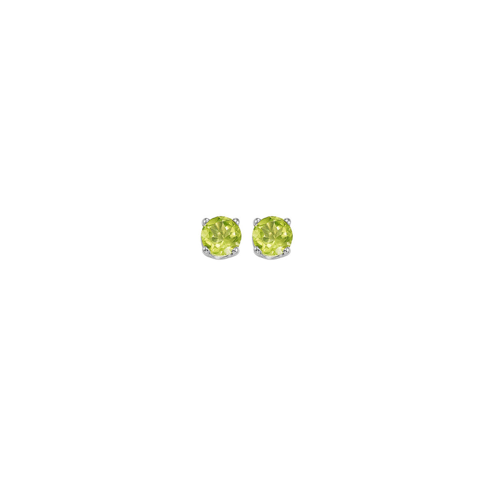 14Kt White Gold Peridot (1/5 Ctw) Earring