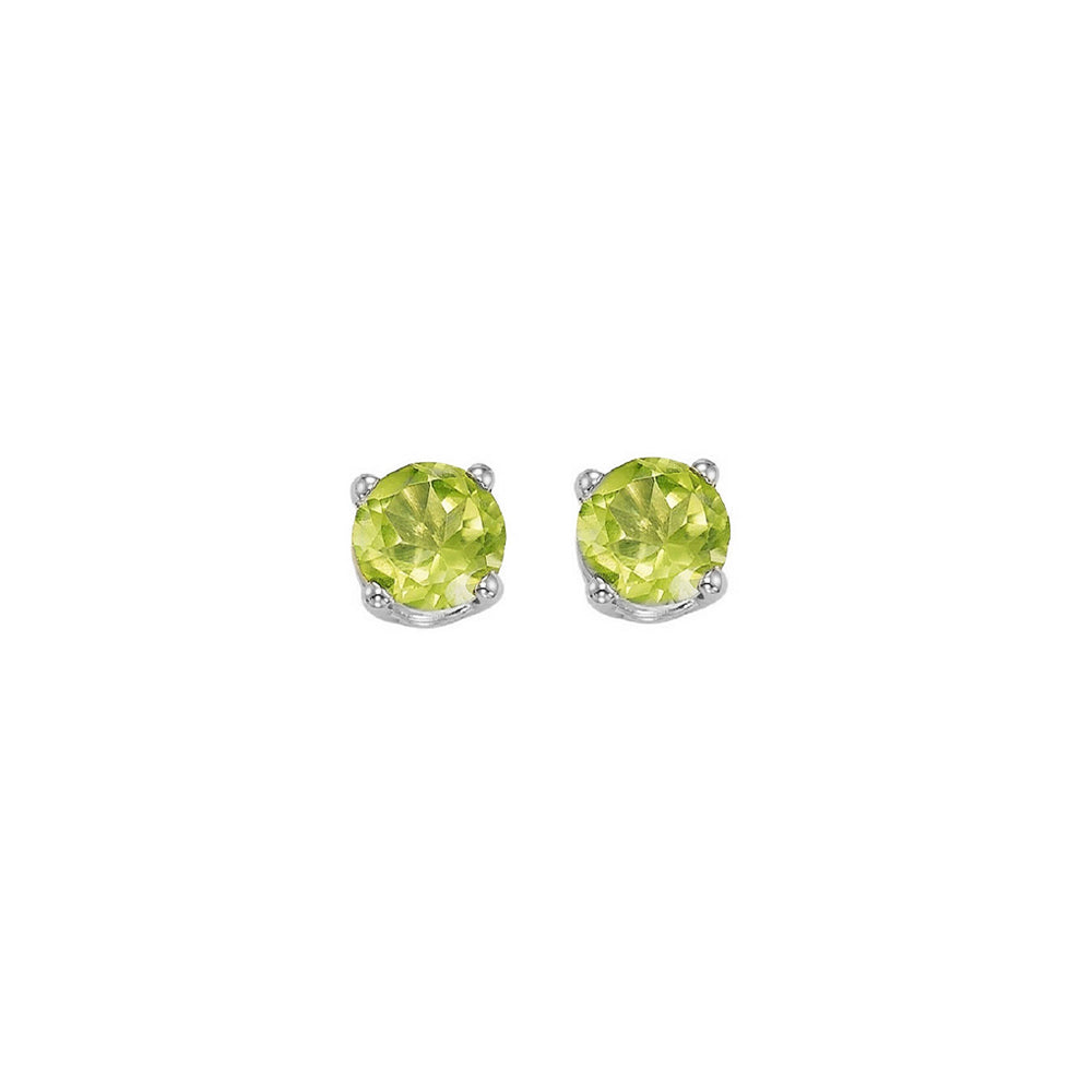 14Kt White Gold Peridot (7/8 Ctw) Earring