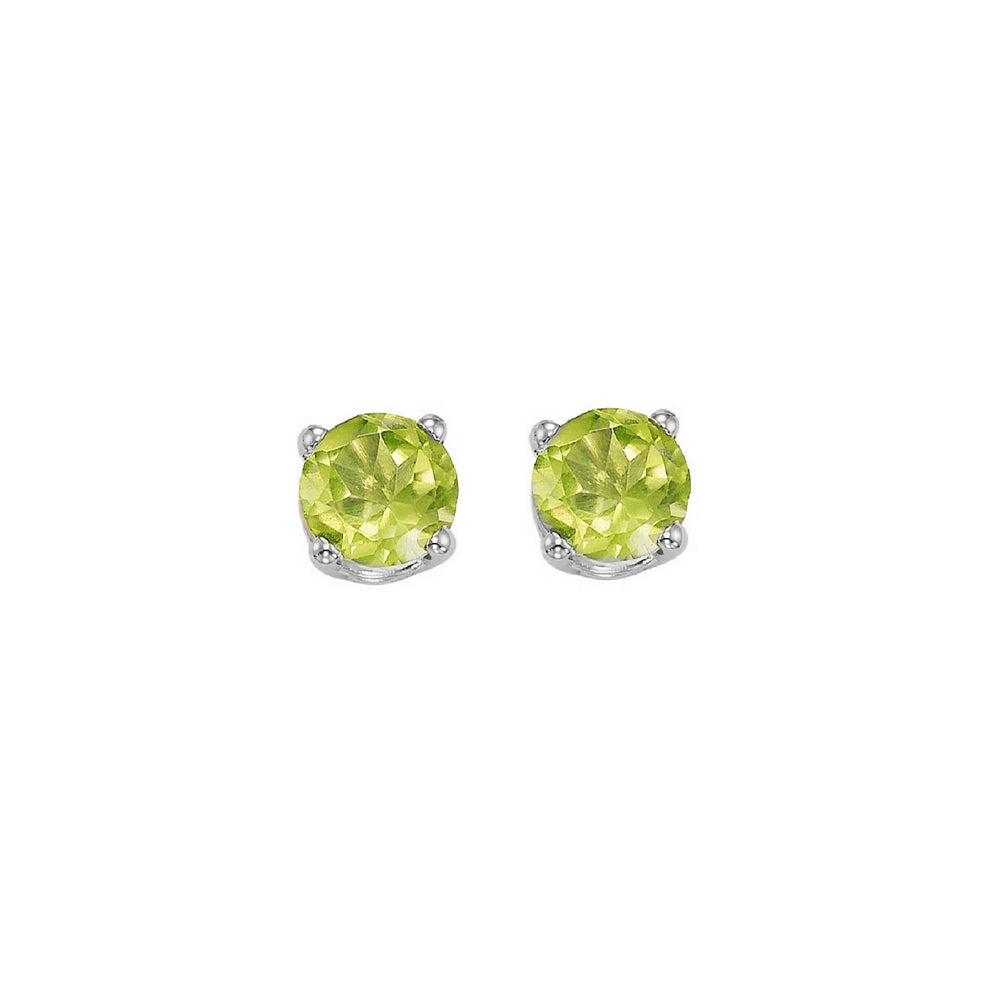 14Kt White Gold Peridot (1 Ctw) Earring