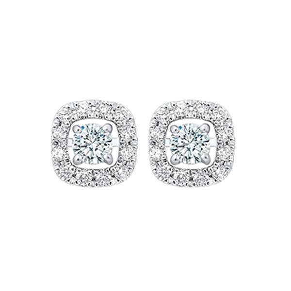 14Kt White Gold Diamond (1/5Ctw) Earring