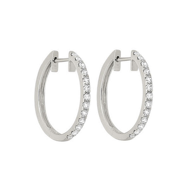 14Kt White Gold Diamond (1Ctw) Earring