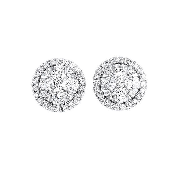 14Kt White Gold Diamond (3/4Ctw) Earring